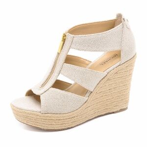 Michael Kors Beige Wedge Sandals